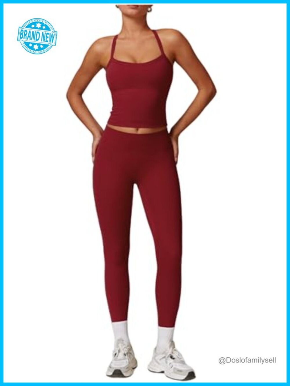 2 Piece Workout Set Padded Sports Bra High Waist Leggings Gym Yoga